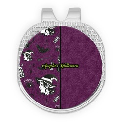 Witches On Halloween Golf Ball Marker - Hat Clip - Silver