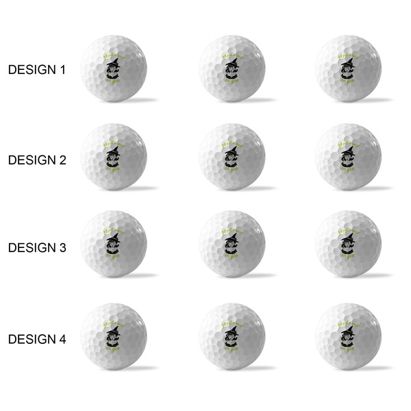Witches On Halloween Golf Balls - Generic - Set of 12 - APPROVAL