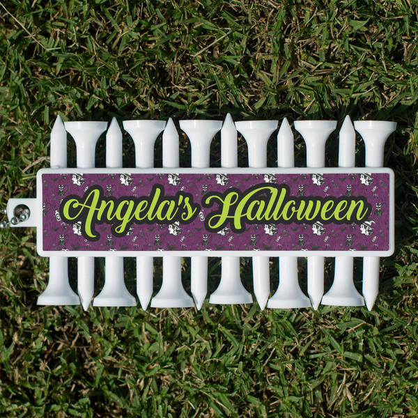 Custom Witches On Halloween Golf Tees & Ball Markers Set (Personalized)