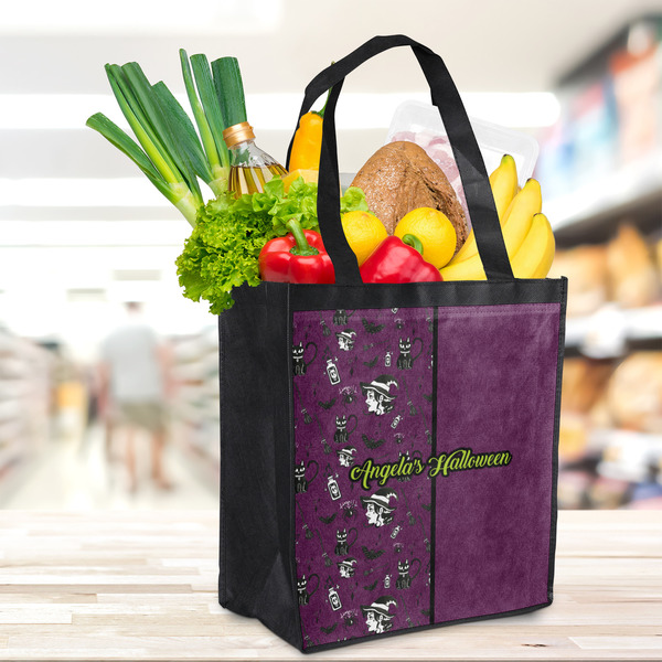 Witches On Halloween Grocery Bag - LIFESTYLE