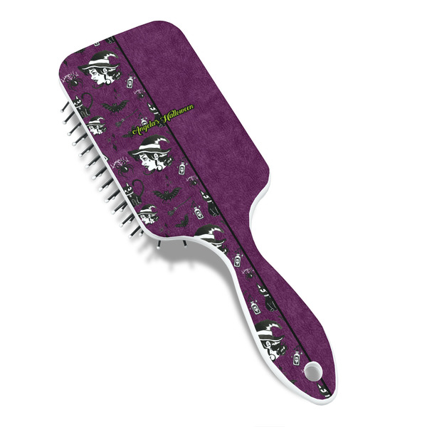 Witches On Halloween Hair Brush - Angle View
