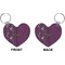 Witches On Halloween Heart Keychain (Front + Back)
