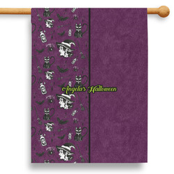 Witches On Halloween 28" House Flag - Double Sided (Personalized)