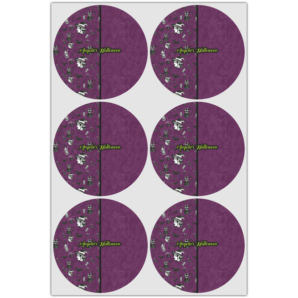 Witches On Halloween Icing Circle - Large - Set of 6