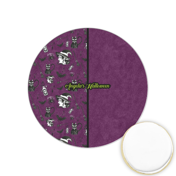 Custom Witches On Halloween Printed Cookie Topper - 1.25" (Personalized)
