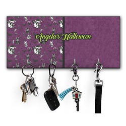 Witches On Halloween Key Hanger w/ 4 Hooks w/ Graphics and Text