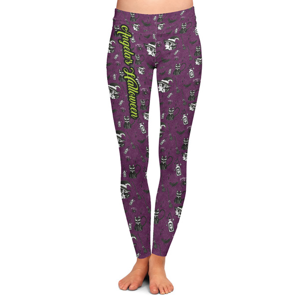 Custom Witches On Halloween Ladies Leggings - Extra Large (Personalized)