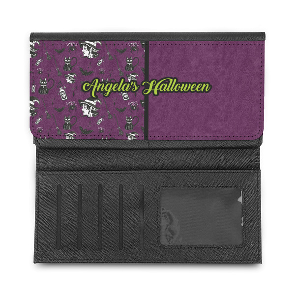 Witches On Halloween Ladies Wallet - Half Way Open