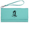 Witches On Halloween Ladies Wallet - Leather - Teal - Front View