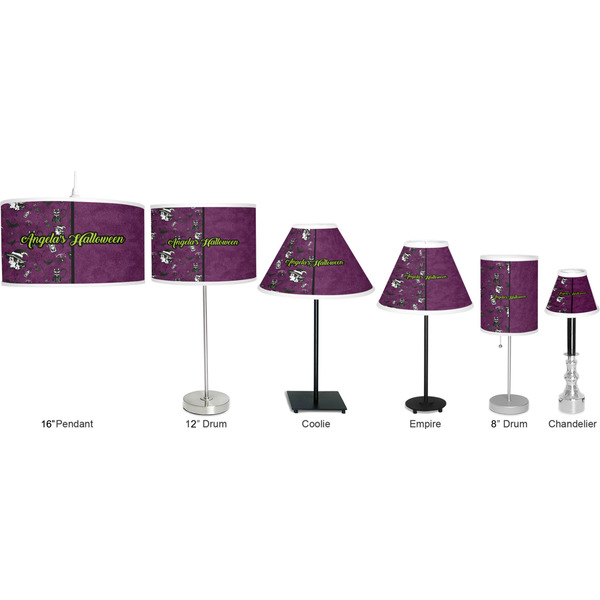 Witches On Halloween Lamp Full View Size Comparison