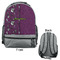 Witches On Halloween Large Backpack - Gray - Front & Back View