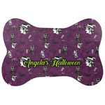 Witches On Halloween Bone Shaped Dog Food Mat (Personalized)