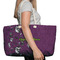 Witches On Halloween Large Rope Tote Bag - In Context View