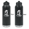 Witches On Halloween Laser Engraved Water Bottles - Front & Back Engraving - Front & Back View