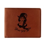 Witches On Halloween Leatherette Bifold Wallet (Personalized)