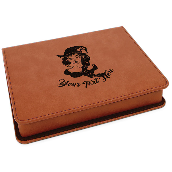 Custom Witches On Halloween Leatherette 4-Piece Wine Tool Set (Personalized)