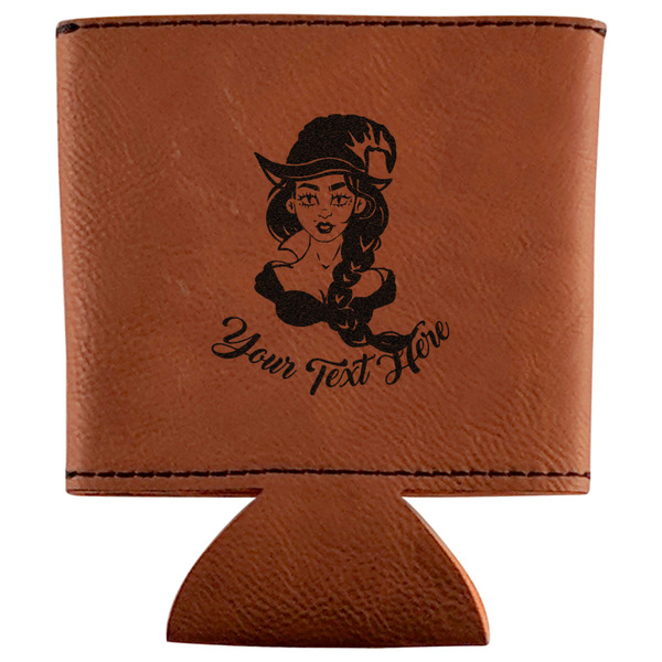 Custom Witches On Halloween Leatherette Can Sleeve (Personalized)