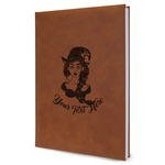 Witches On Halloween Leatherette Journal - Large - Single Sided (Personalized)