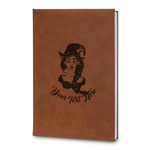 Witches On Halloween Leatherette Journal - Large - Double Sided (Personalized)