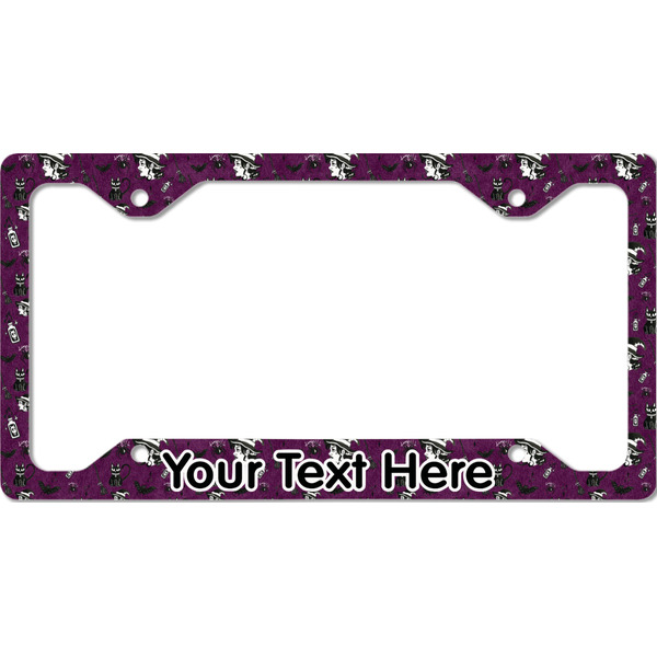 Custom Witches On Halloween License Plate Frame - Style C (Personalized)