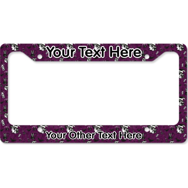 Witches On Halloween License Plate Frame Wide