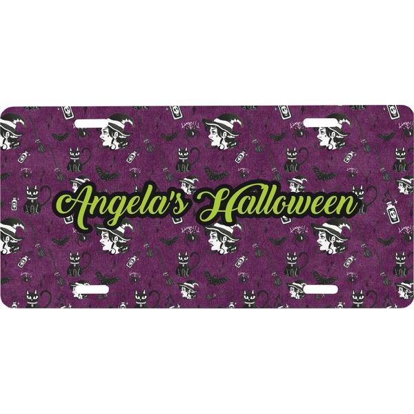 Custom Witches On Halloween Front License Plate (Personalized)
