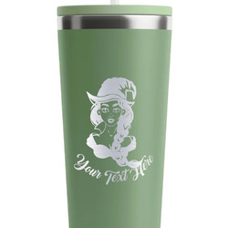 Witches On Halloween RTIC Everyday Tumbler with Straw - 28oz - Light Green - Single-Sided (Personalized)