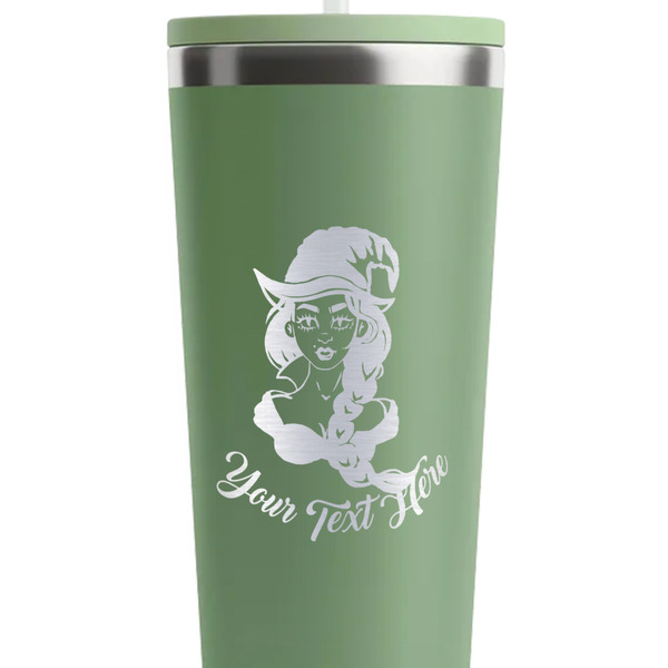 Witches On Halloween Light Green RTIC Everyday Tumbler - 28 oz. - Close Up