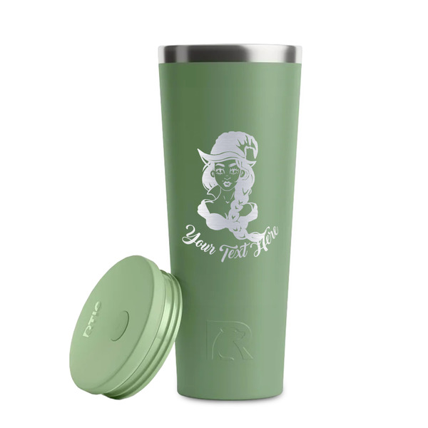 Witches On Halloween Light Green RTIC Everyday Tumbler - 28 oz. - Lid Off