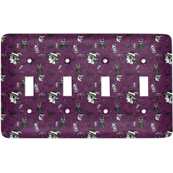 Custom Witches On Halloween Light Switch Cover (4 Toggle Plate)