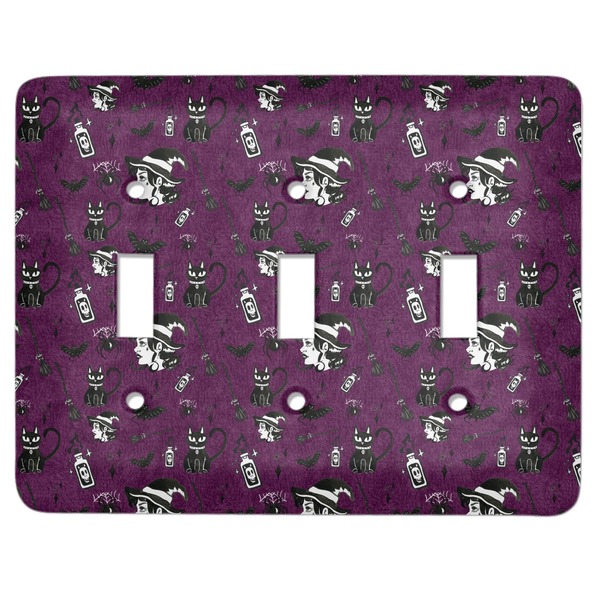 Custom Witches On Halloween Light Switch Cover (3 Toggle Plate)