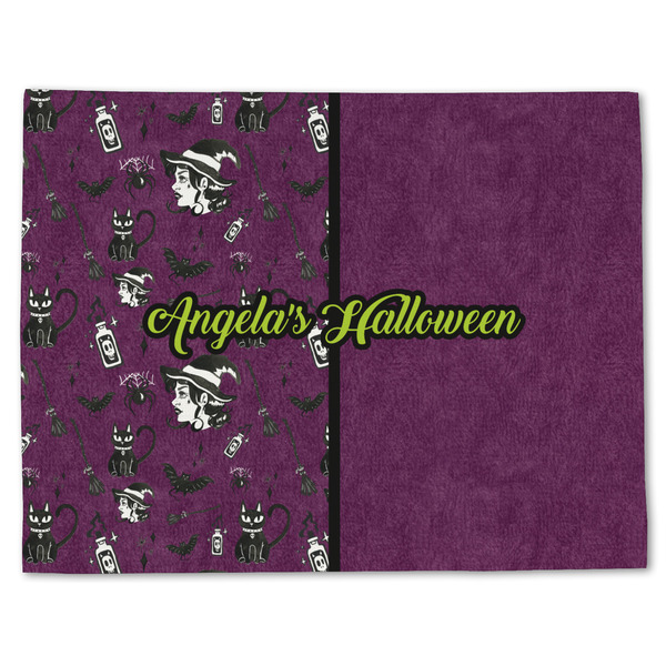 Custom Witches On Halloween Single-Sided Linen Placemat - Single w/ Name or Text