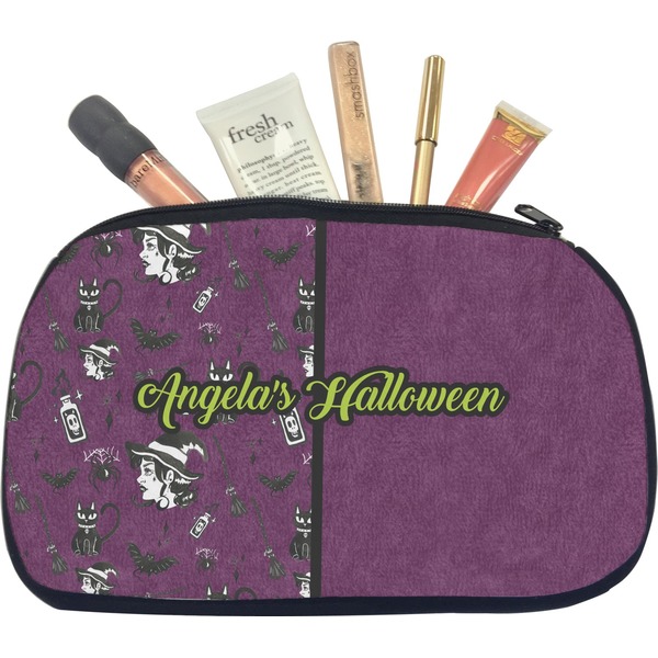 Custom Witches On Halloween Makeup / Cosmetic Bag - Medium (Personalized)