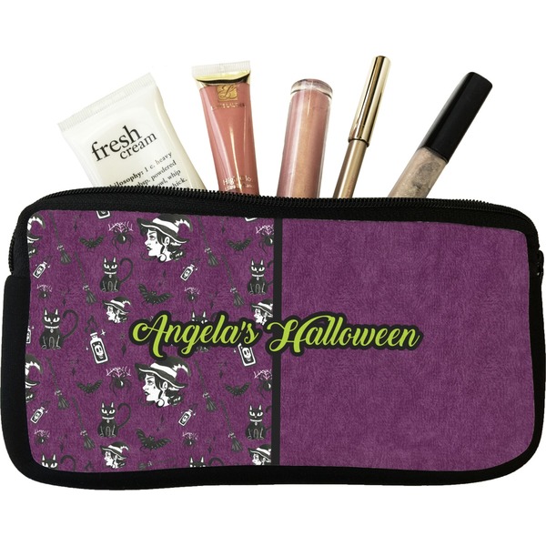 Custom Witches On Halloween Makeup / Cosmetic Bag (Personalized)