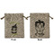 Witches On Halloween Medium Burlap Gift Bag - Front & Back (Personalized)