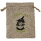 Witches On Halloween Medium Burlap Gift Bag - Front (Personalized)