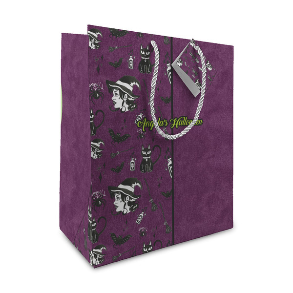 Custom Witches On Halloween Medium Gift Bag (Personalized)