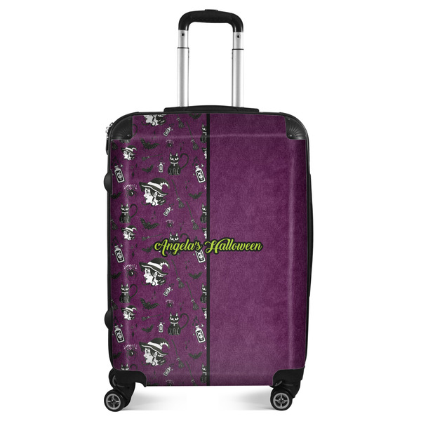 Custom Witches On Halloween Suitcase - 24" Medium - Checked (Personalized)