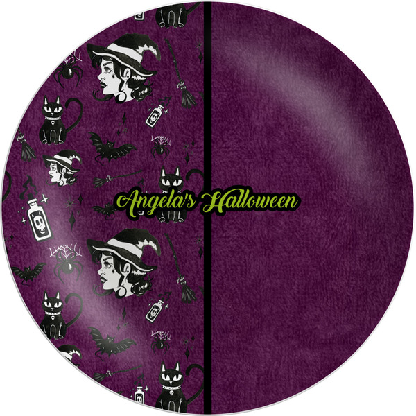 Custom Witches On Halloween Melamine Salad Plate - 8" (Personalized)