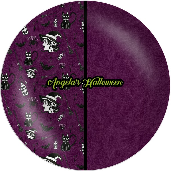Custom Witches On Halloween Melamine Plate (Personalized)