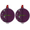 Witches On Halloween Metal Ball Ornament - Front and Back