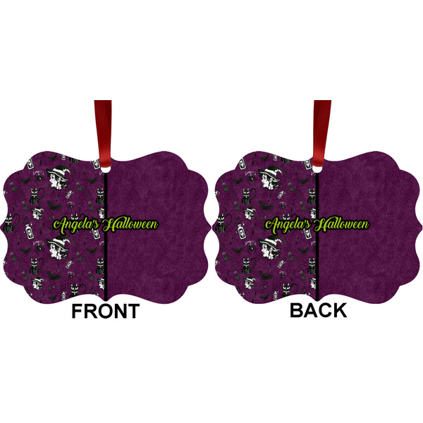 Witches On Halloween Metal Benilux Ornament - Front and Back (APPROVAL)