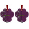 Witches On Halloween Metal Paw Ornament - Front and Back