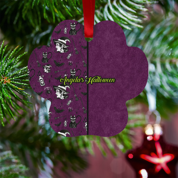 Witches On Halloween Metal Paw Ornament - Lifestyle