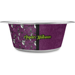 Witches On Halloween Stainless Steel Dog Bowl (Personalized)
