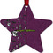 Witches On Halloween Metal Star Ornament - Front