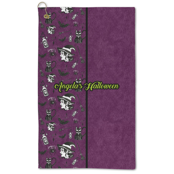 Custom Witches On Halloween Microfiber Golf Towel - Large (Personalized)