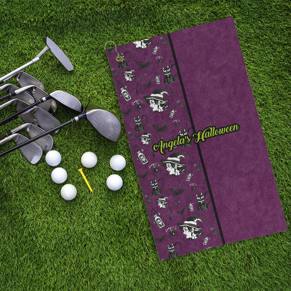 Witches On Halloween Microfiber Golf Towels - LIFESTYLE