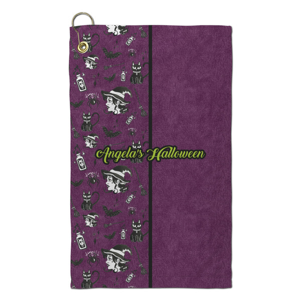 Custom Witches On Halloween Microfiber Golf Towel - Small (Personalized)