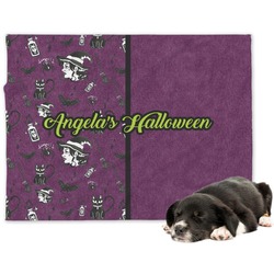 Witches On Halloween Dog Blanket - Large (Personalized)